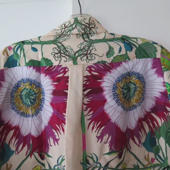 Franco Ferrari Silk Scarf Blouse - Floral Pattern - Picture 8 of 11